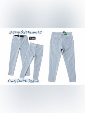 Halara Light Wash Denim Leggings S 7/8 High Waisted Stretch NWT